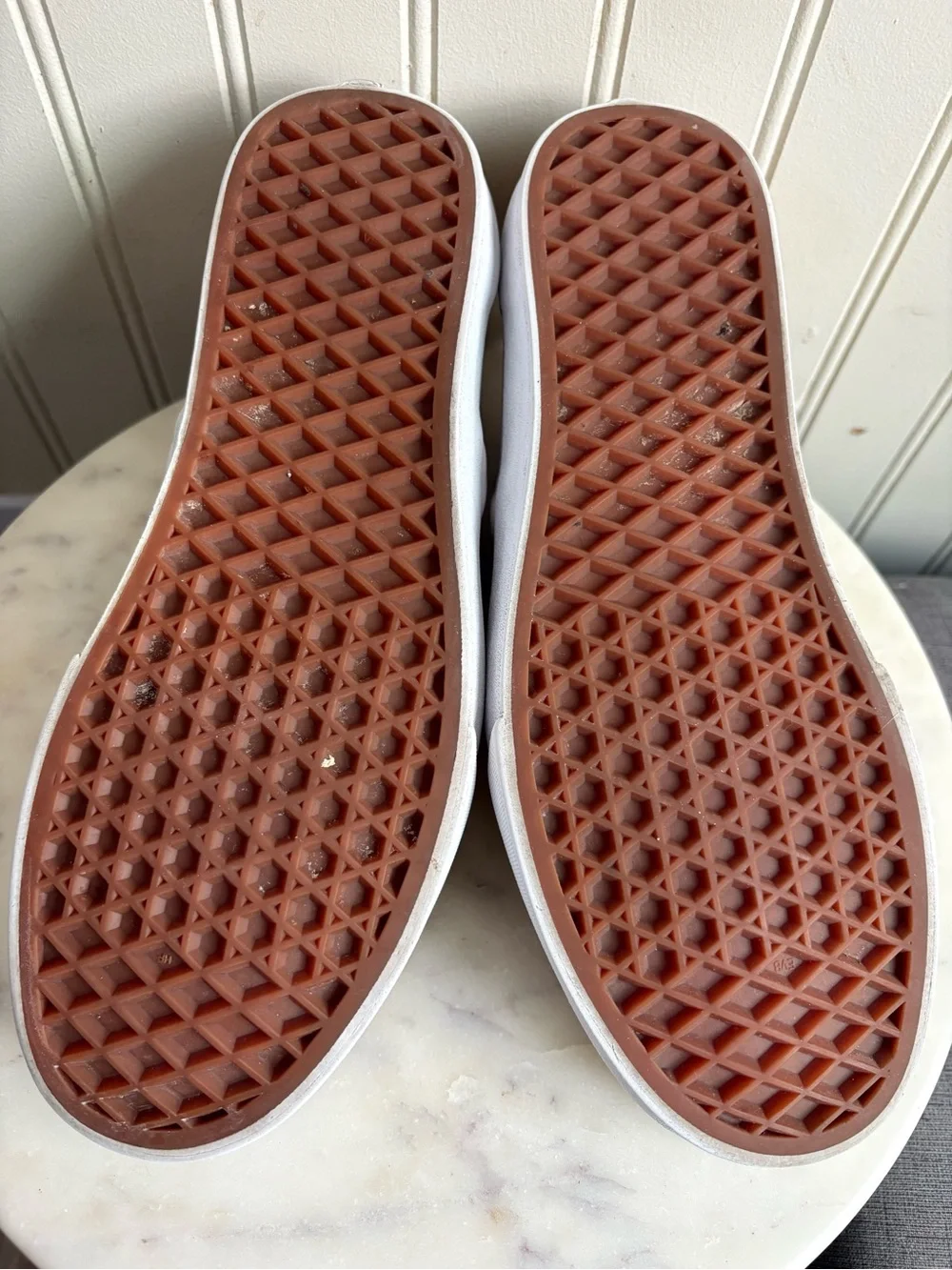 Vans Leather Slip Ons Sneakers Women 8.5 Gold Casual Classic Streetwear Metallic - Picture 8 of 8